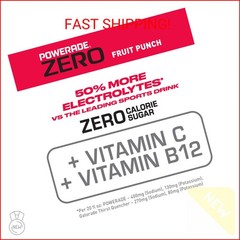 POWERADE ZERO Fruit Punch, 20 fl oz, 8 Pack