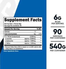 Nutricost BCAA Powder 2:1:1, No Flavor Added, Branched Chain Amino Acids, 19 Oz