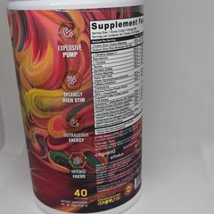 PandaSupplements Pre-Workout Powder L-Citrulline Beta Alanine Chaos Flavor