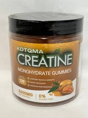 Creatine Monohydrate 5000mg Gummy 120 Count Gummies Sugar Free Expires 9/26/26
