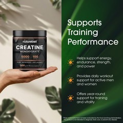 NatureBell Micronized Creatine Monohydrate Powder – 1.1 Pound (Pack of 1)