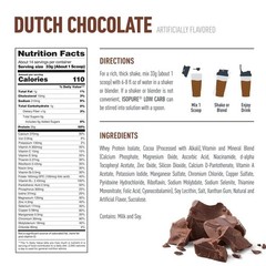 Isopure Low Carb 100% Whey Protein Isolate Chocolate Protein Powder, 25g, 14 Ser
