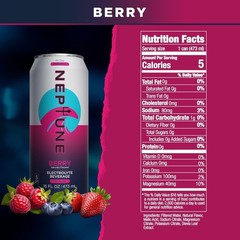 Neptune – Sugar Free, Hydration Drink With Electrolytes – Berry (12 x 16oz Cans)