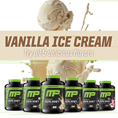 MusclePharm Combat 100% Whey Protein Powder – 5 lb, 70 Servings, Vanilla