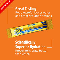 Sqwincher Zero Qwik Stik, Orange, Sugar Free, Low 0.11 Ounce (Pack of 50)