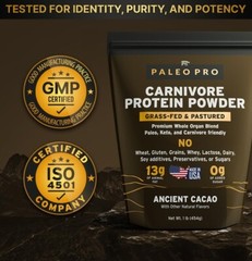 Carnivore Complete Keto Protein Powder – Ancient Cacao, Cage-Free & Grass-Fed