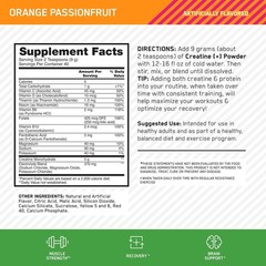 Optimum Nutrition Creatine Monohydrate Plus Powder, Orange Passionfruit Flavored