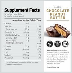 KAGED CASEIN – Chocolate Peanut Butter, 27 Servings, BB: 05/2027 (SEALED)