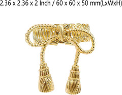 Curtain Tiebacks, Gold Bow Tie Metal Curtain Holdbacks, 2 Pcs | No-Drill Design,