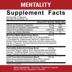 5% Nutrition Rich Piana | Mentality 60 Capsules NOOTROPIC BLEND Legendary Series