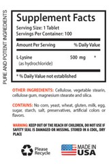 Good Energy Production – L-LYSINE 500mg – Mass Gainer 1B