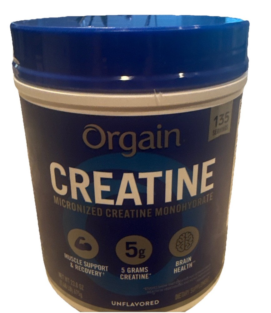 Orgain Creatine Monohydrate Powder Micronized Unflavored 1.48lb 135 Servings