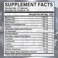 Black Cherry Capsules 1200mg Supports A Healthy Immune System 120 Capsules