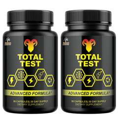 Total Test- Bodybuilding & Men’s Health Support- 2 Bottles- 180 Capsules