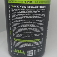 BULL Nutrition Micronized Creatine Monohydrate Powder Unflavored 400g 88 Servin…