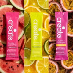 Create Wellness Creatine + Electrolytes Mix Monohydrate Stick Packs NSF 12ct