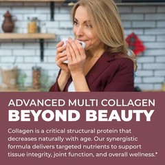 Multi Collagen Peptides Powder Types I, II, III, V, X 1 Pound (Pack of 1)