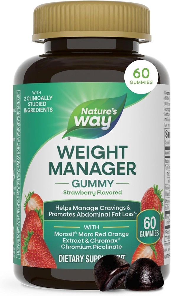Nature’s Way Weight Manager Gummy, Helps Manage Cravings*(1), Supports Energy Me