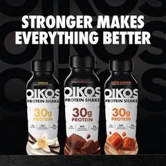 Oikos Protein Shake, Salted Caramel, 30g High 12 Fl Oz (Pack of 4)