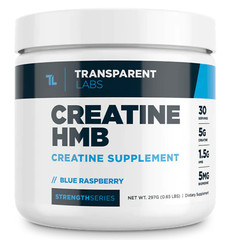 Transparent Labs Creatine Monohydrate HMB Powder Muscle Strength Blue Raspberry
