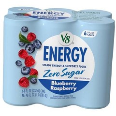 Energy 8 fl. oz. Can (6 Pack of 6 (8 Fl Oz) Zero Sugar Blueberry Raspberry