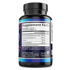 Nitric Oxide Booster w/ L-Arginine 3000mg Highest Potency Muscle Pump Supplement
