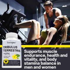 Tribulu Terrestris 1500mg per serving Minimum 45% Saponins Extract with Zinc