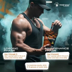 WELLNESS LABSRX Creatine Monohydrate Powder Sachets 300g – Mango Flavor Micro…