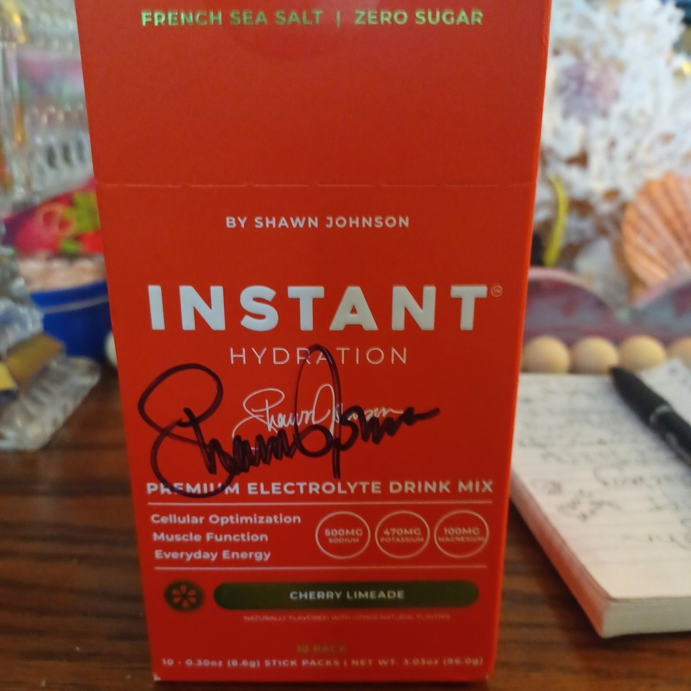 AutographedShaunJohnson Instant Hydration Electrolyte Drink Mix Cherry Limeade