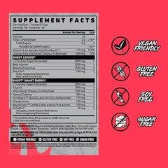 GHOST Legend Pre-Workout Powder, Blue Raspberry – 30 Servings – Pre-Workout for