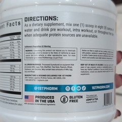 1st Phorm EAA Powder Tropical Mango Gluten Free 60 Servings 1.43 lb