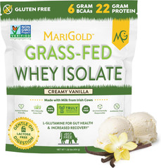 Grass-Fed Whey Protein Isolate Powder – Creamy Vanilla Flavor – 1 Lb Bag | 100%