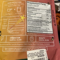 SunLife Organics Hydration and Beauty Powder 60 Servings Exp 12/2026