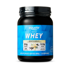 2 Pack Equate Whey Protein Powder, Smooth Vanilla, 24 oz