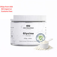 Premium Glycine Powder 250g | Amino Acids Supplement 8.8 Ounce (Pack of 1)