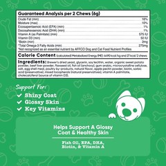Nutricost Pets Skin & Coat Support Soft Chews For Dogs (Beef Flavored)