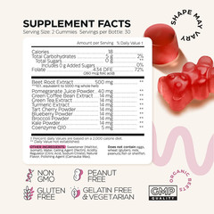 Beet Root Chews with Pomegranate – Nitric Oxide Gummies for Heart Health