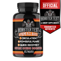 Monster Test Nitric Oxide Pre Workout Booster, Circulation, Recovery, Energy 1PK