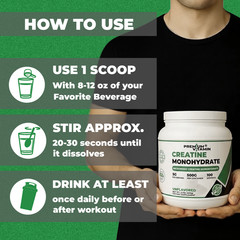 Creatine Monohydrate Powder 5000mg – 5 Grams Per Serving