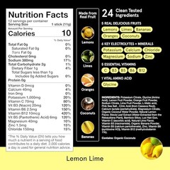 Electrolyte + Vitamin Hydration Powder Packets – 1,000mg Potassium, Lemon Lime