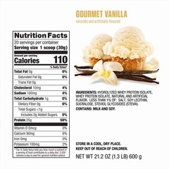 Dymatize ISO100 Hydrolyzed Whey Isolate Protein Powder, Gourmet Vanilla, 20 Serv