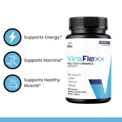 ViraFlexx- Bodybuilding & Men’s Health Support- 3 Bottles- 270 Capsules