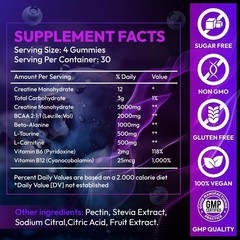 Creatine Monohydrate Gummies 9000mg for Men & Women, Creatine Chewables for M…