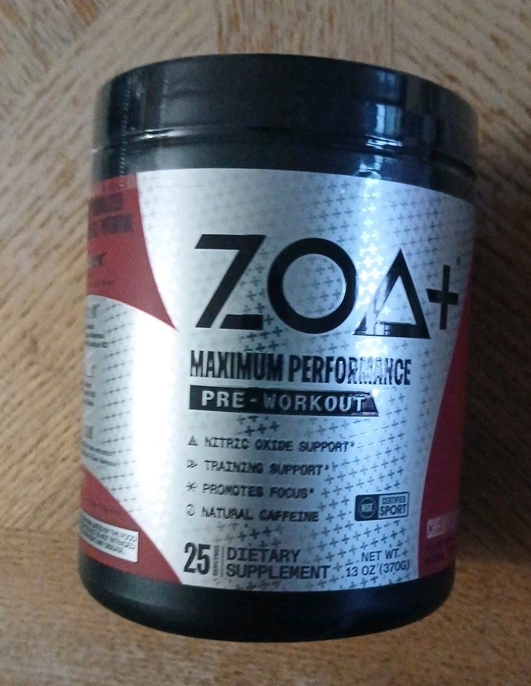 1CT: ZOA+ Zero Sugar PRE-WORKOUT! Powder «Cherry-Lime» NSF-CERTIFIED SPORT 13oz
