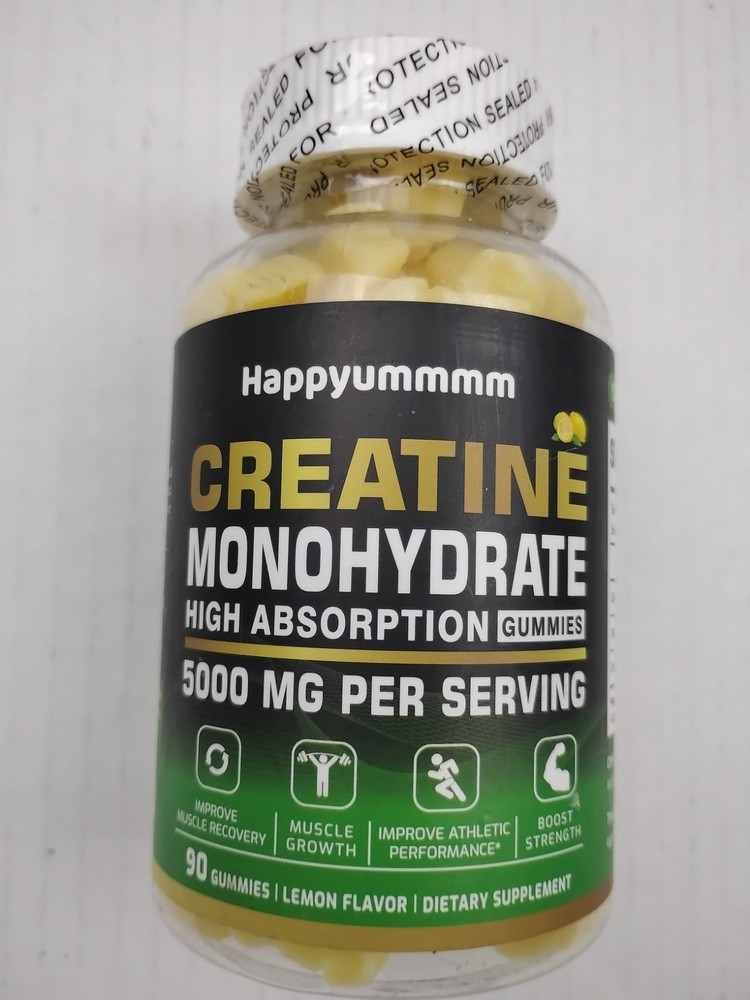 Creatine Monohydrate Gummies 5g for Men Women – Sugar Free Chewable Supplement.