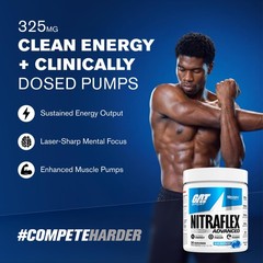 GAT SPORT Nitraflex Advanced 10.6 Ounce (Pack of 1), Blue/Raspberry