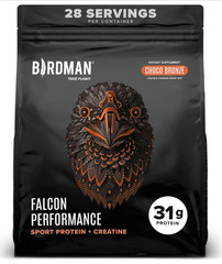 Birdman Falcon Vegan Protein Powder, Chocolate, 31g Protein, 28 Servings