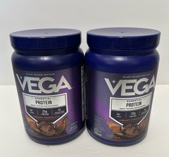 2Pack VEGA Plant-Based Essential Protein, Creamy Chocolate, 1.2LB, EX: 10/2026