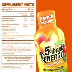 5-hour ENERGY PEACH MANGO Flavor, 30 Count, 1.93 Fl Oz Energy Shot, Extra…