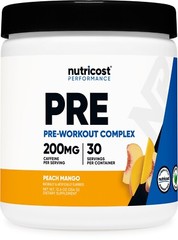 Nutricost Pre-Workout Complex Powder (Peach Mango) 30 Servings